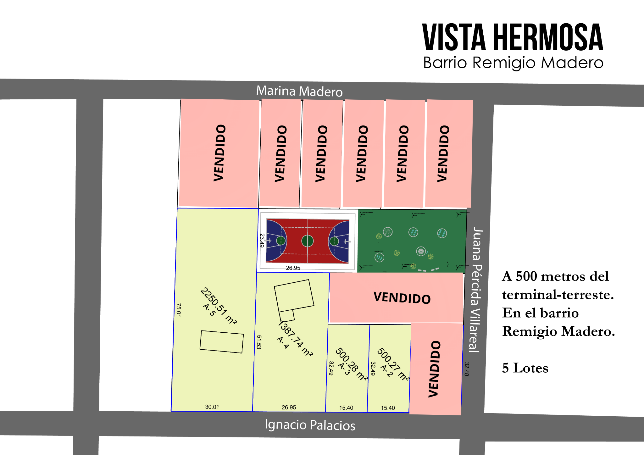 Plano de lotes Jaguar Campestre